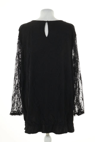 Schwarze Spitzenbluse