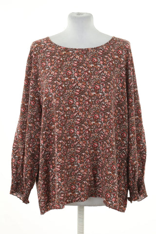 Braune Bluse Blumen