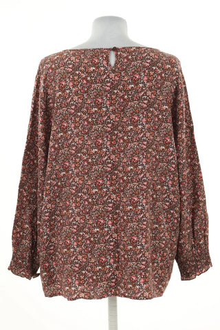 Braune Bluse Blumen