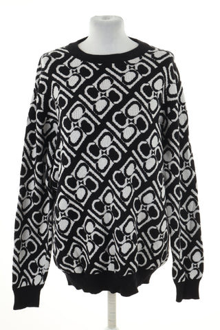 Sweter czarny wzorek