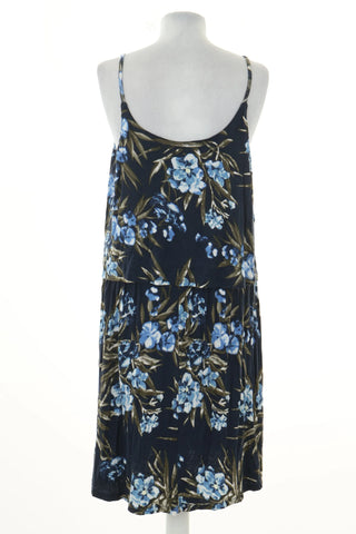 Navy blue dress with flowers