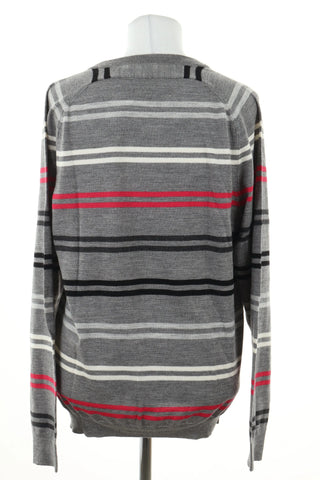Sweter szary paski