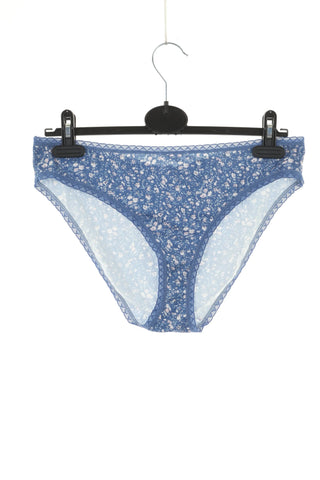 Modré nohavičky s kvetmi