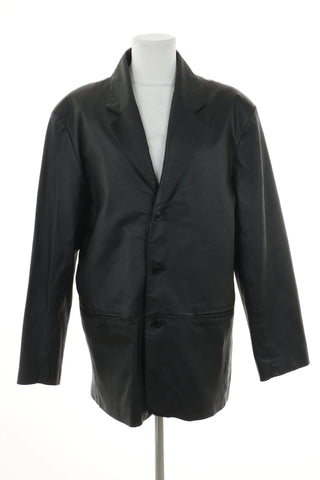 Schwarze Lederjacke