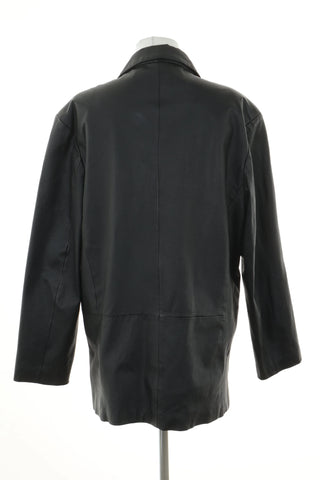 Schwarze Lederjacke