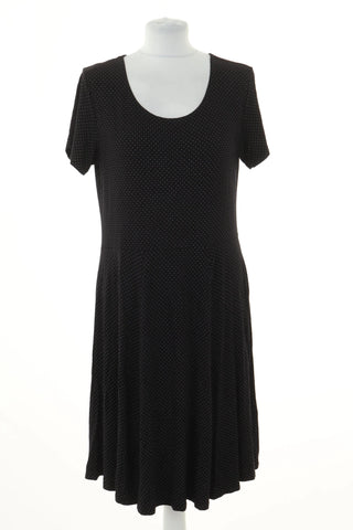 Black polka dot dress
