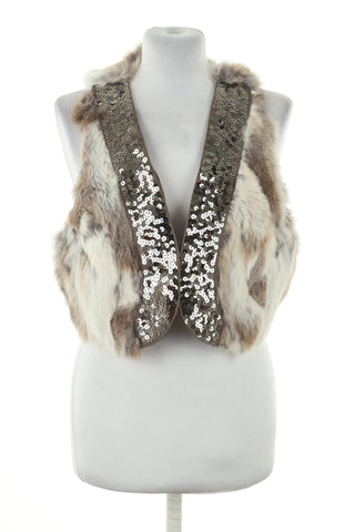 Kamizelka beżowa włos naturalny