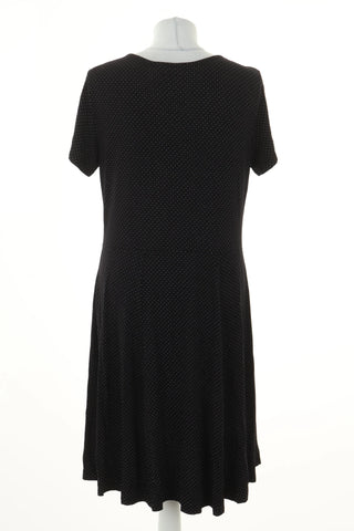 Black polka dot dress