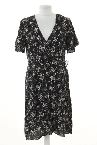 Black dress with flowers