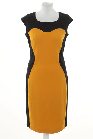 Black and honey dress