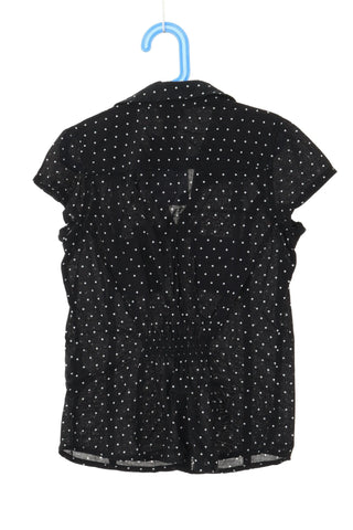 Schwarze Bluse mit Punkten