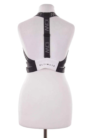 Biały Biustonosz Sportowy ICIW Halter z Logo