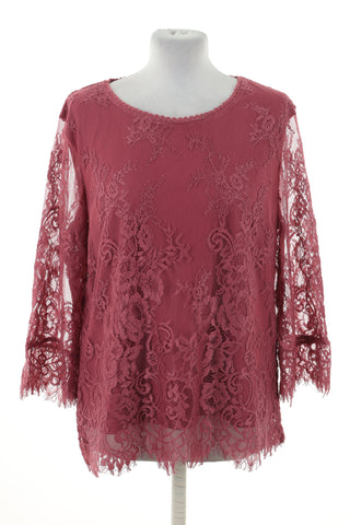 Bluzka różowa koronka