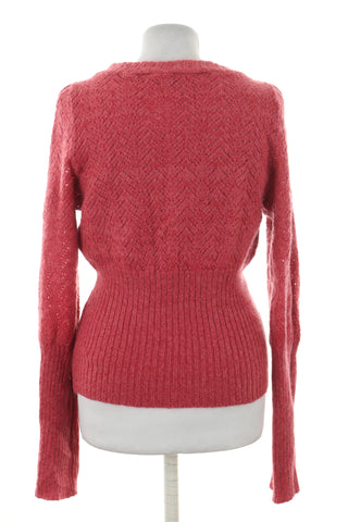 Sweter różowy wełna