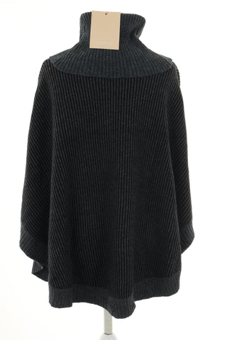 Poncho szare paski