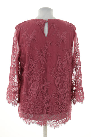 Bluzka różowa koronka