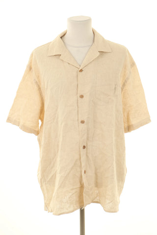 Koszula beżowa 45% len