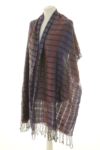 Szal kratka 100% jedwab