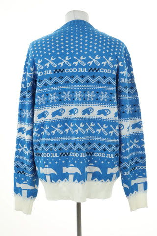 Sweter niebieski świąteczny