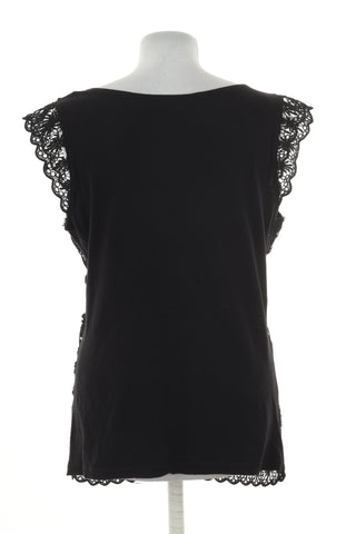 Top czarny koronka