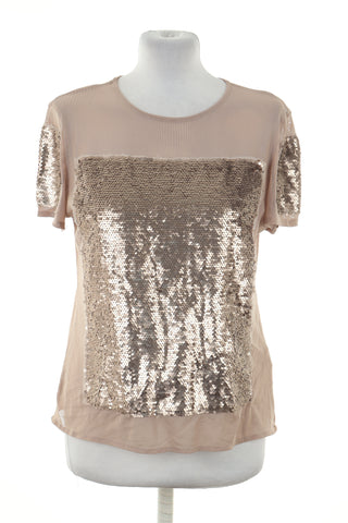 Bluzka beżowa cekiny