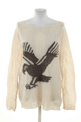 Sweter beżowy 5% moher, 5%wełna