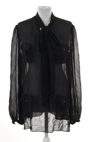 Bluzka czarna jedwab