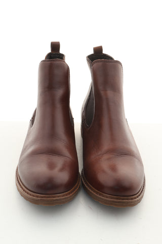 Botki brązowe skóra