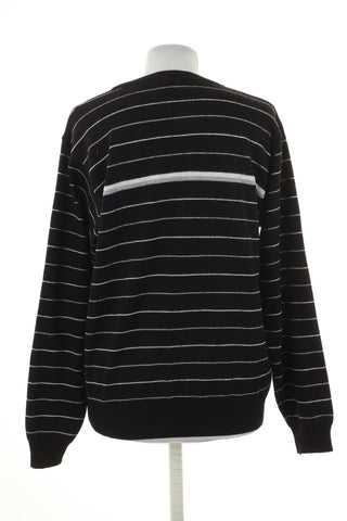 Sweter czarny paski