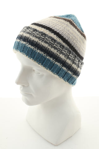 Czapka paski 80% wełny