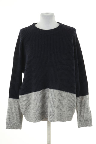 Sweter granatowo szary