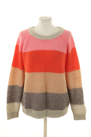 Sweter paski 30% wełna, 30% moher