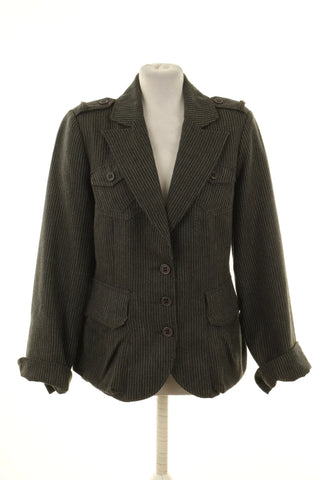 Żakiet prążki 10% wełna