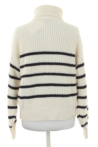 Sweter kremowy paski