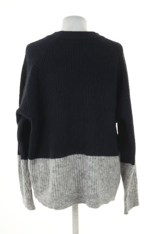 Sweter granatowo szary