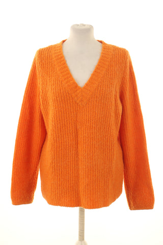 Sweter pomarańczowy 8% alpaca, 10% wełna