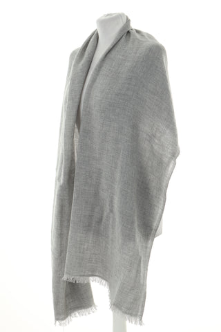 Szal szary wełna