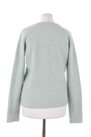 Sweter zielony 50% wełna , 20% angora