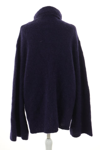 Sweter-golf fioletowy