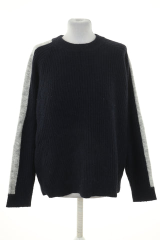 Sweter granatowy 25%wełna, 5%moher