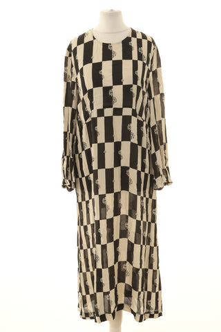 Sukienka wzorek 40% jedwab