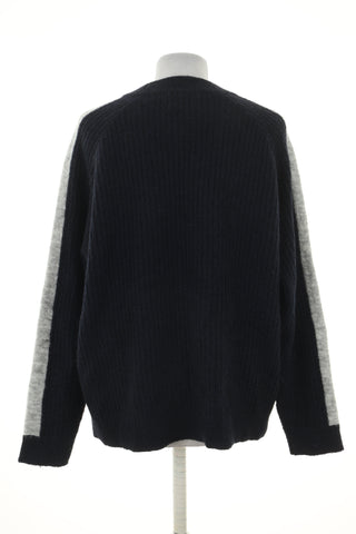 Sweter granatowy 25%wełna, 5%moher