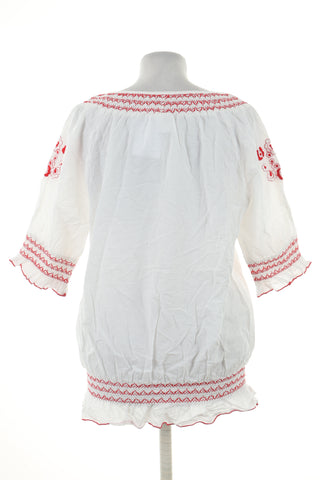 Bluzka biała haftowana