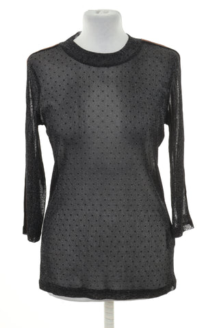 Bluzka czarna błyszcząca