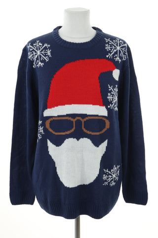 Sweter świąteczny granatowy