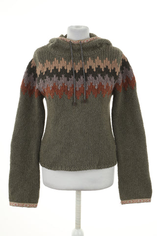 Sweter zielony wzorek