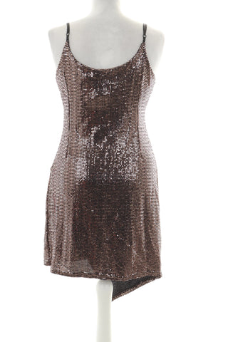 Sukienka miedziana błyszczaca