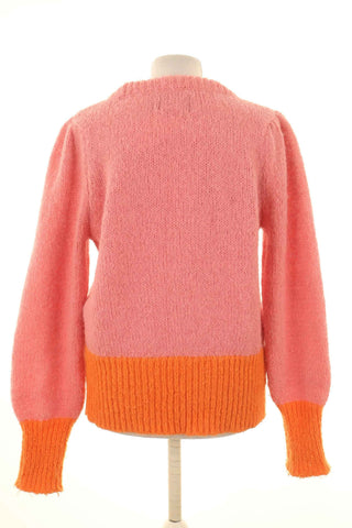 Sweter różowo-pomarańczowy
