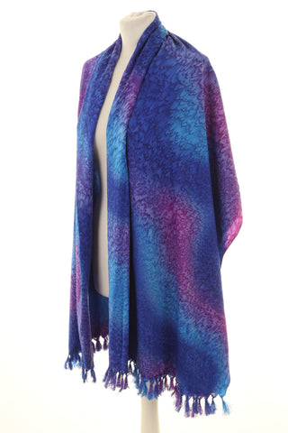Szal chabrowo-fioletowy 100% Terivoile