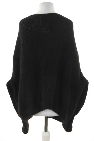 Sweter czarny 33% moher, 33%wełna